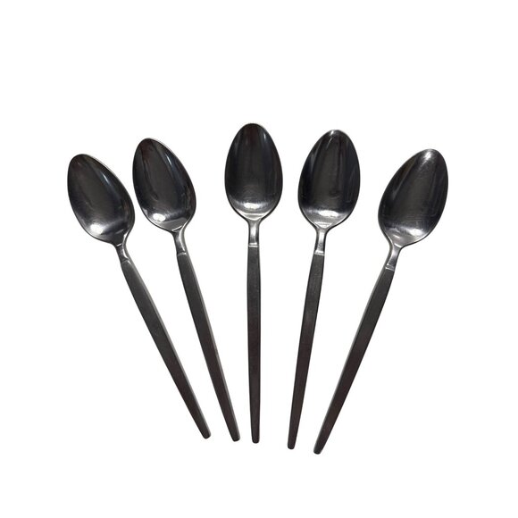 Vintage SRI Astro by Stanley Roberts Japan Stainless Steel Teaspoons Set Of 5 - Picture 1 of 3
